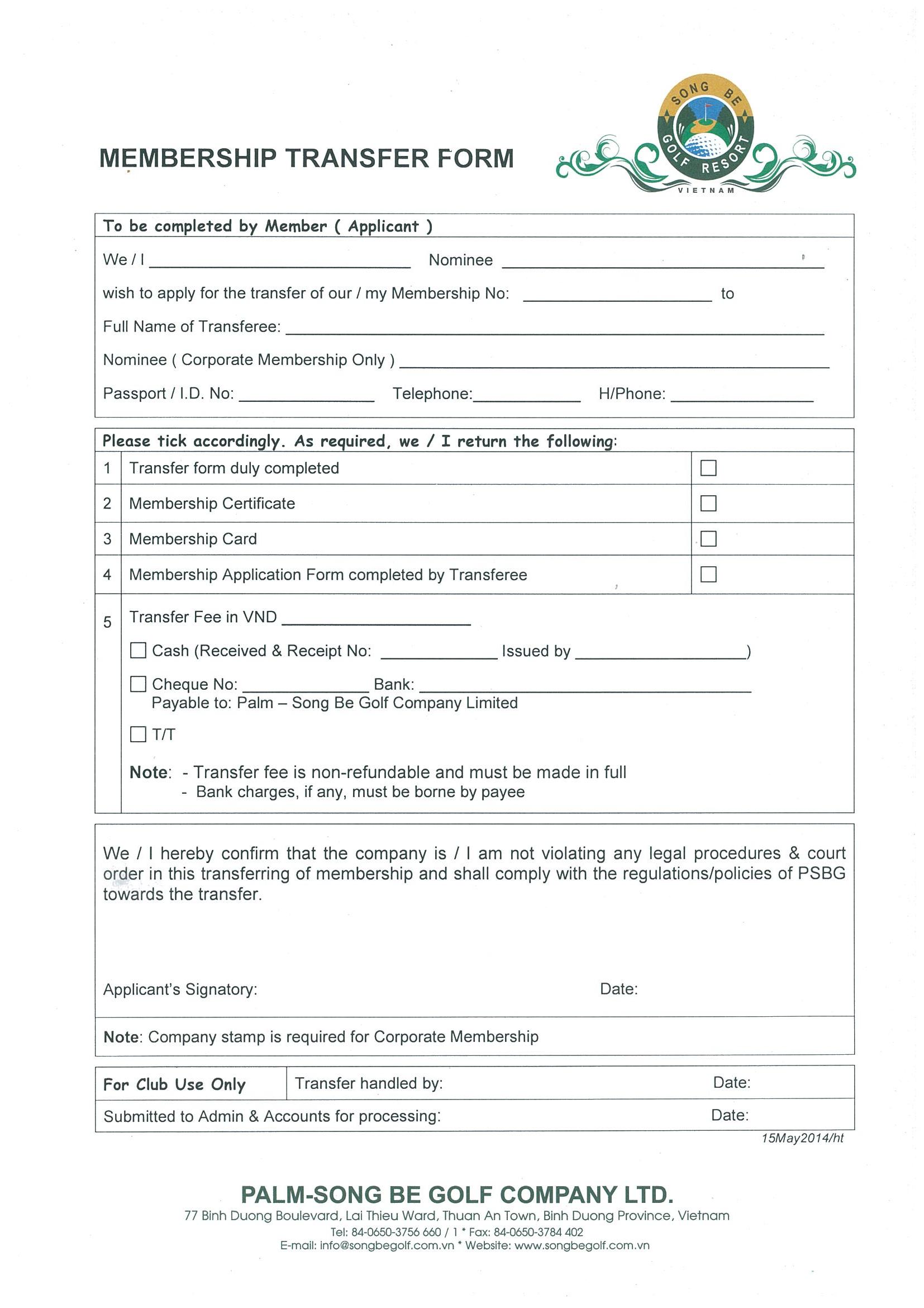 Membership Application Form Template Word from songbegolf.com